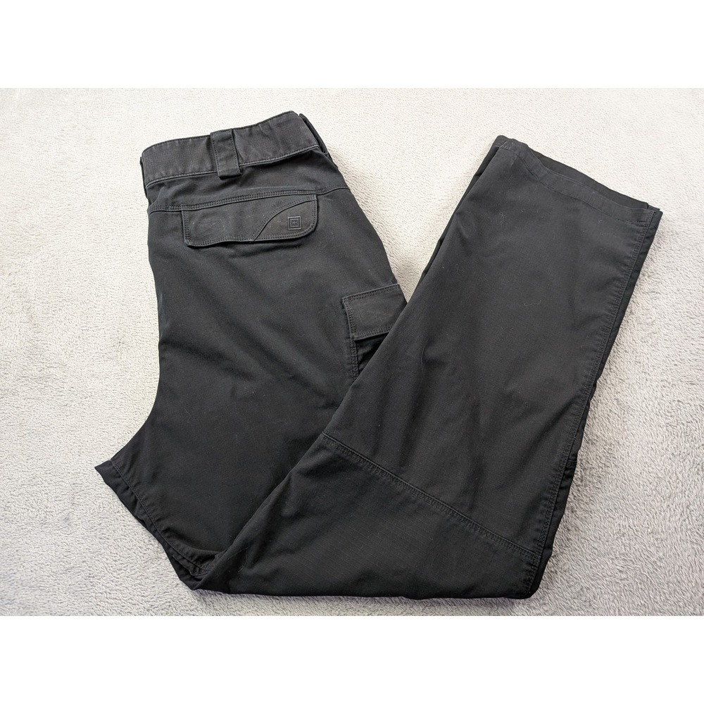 5.11 Tactical Men Cargo Pants Black Ripstop Utility Trousers 40x34 TLBLIN-4196-4
